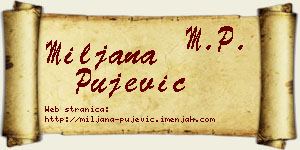 Miljana Pujević vizit kartica